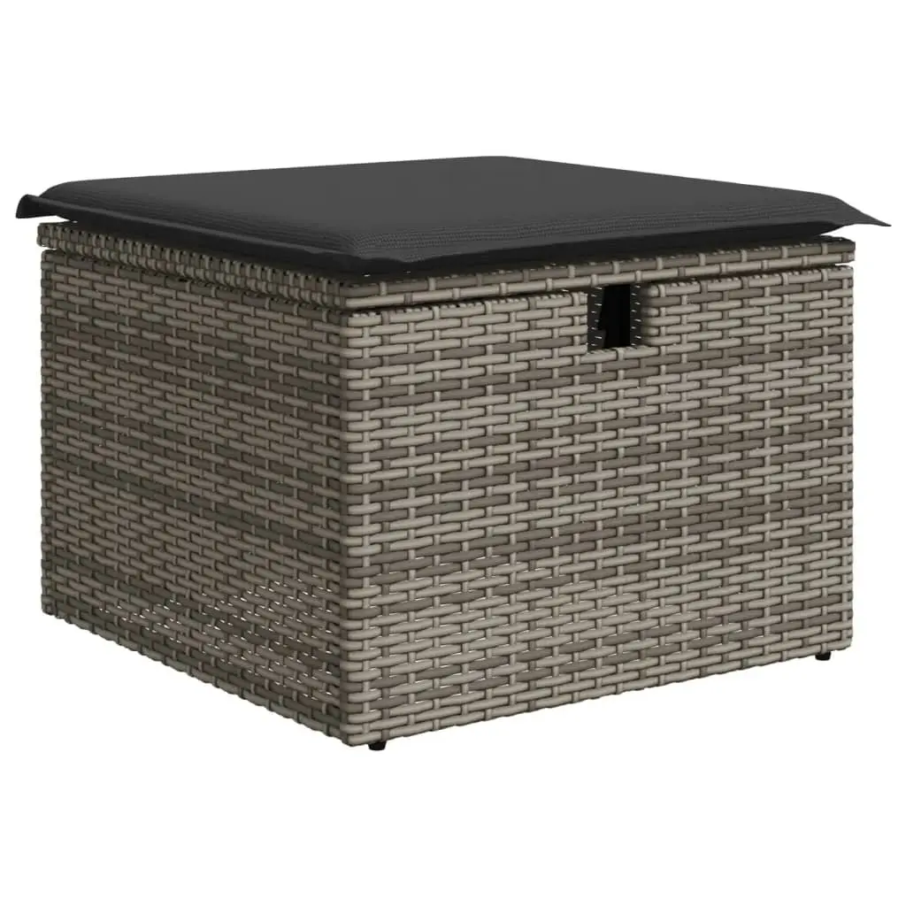 Garden Sofa Set 7 Piece Outdoor Furniture Patio Grey Poly Rattan Modular