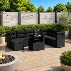 Your Ideal 9-Piece Garden Sofa Set Awaits