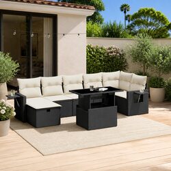 Your Ideal 8-Piece Black Rattan Garden Sofa Set