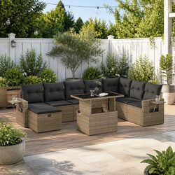 Friendly 9-Piece Garden Sofa Set for Your Outdoor Oasis
