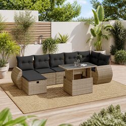 8-Piece Grey Outdoor Sofa Set - Enjoy Your Space