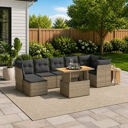 Friendly 8-Piece Grey Outdoor Furniture Set