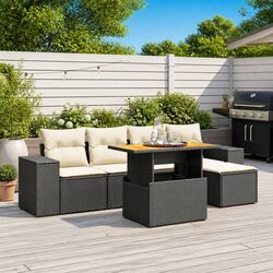 You’ll Love This 6-Piece Black Garden Sofa Set