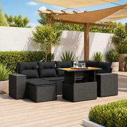 Your New 7 Piece Modular Garden Sofa Set in Black
