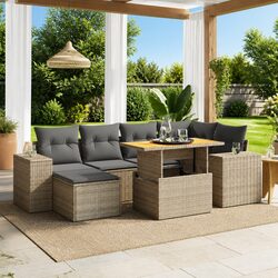 Your Outdoor Oasis: 7-Piece Modular Garden Sofa Set