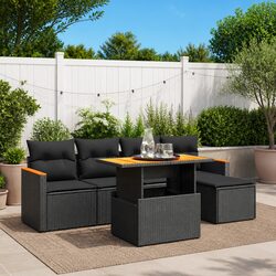Friendly 6-Piece Garden Sofa Set with Modular Design