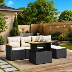 Your Outdoor Oasis: 6-Piece Modular Garden Sofa Set