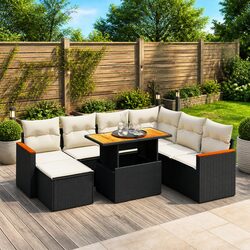 Your Perfect Outdoor Retreat: 8 Piece Black Sofa Set