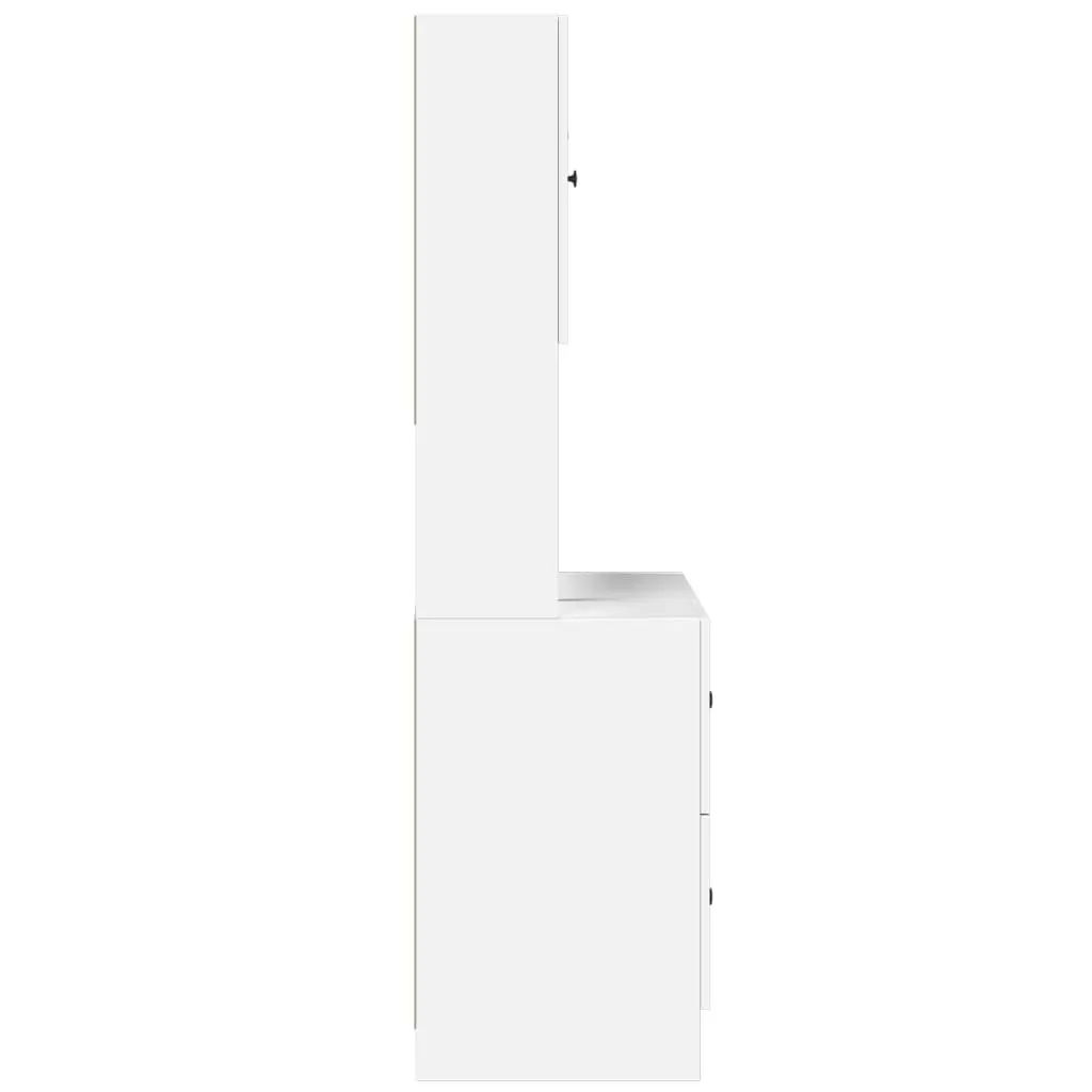 Kitchen Cabinet Storage Unit Engineered Wood White 95x50x180cm with Doors and Drawers