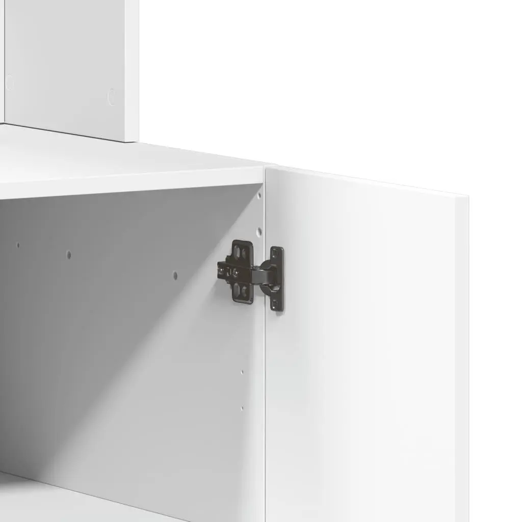 Kitchen Cabinet Storage Unit Engineered Wood White 95x50x180cm with Doors and Drawers