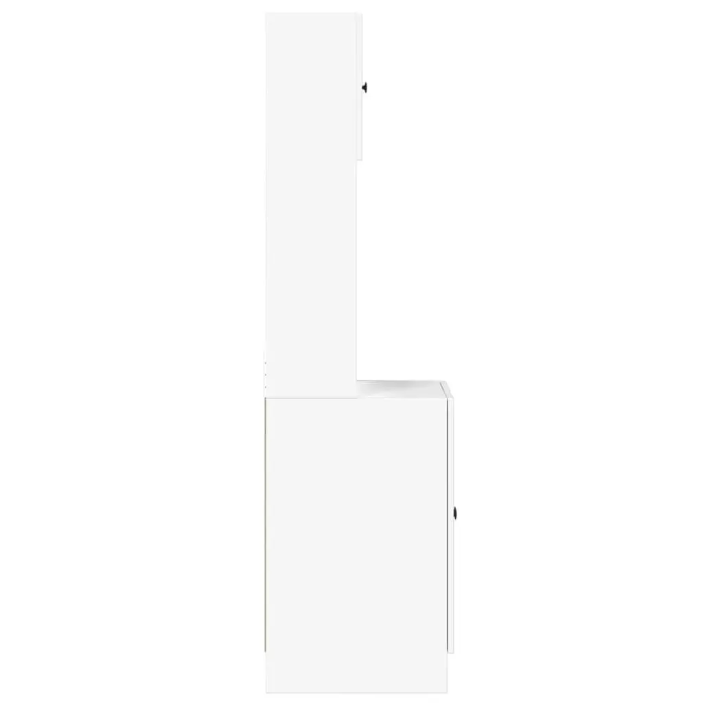 Kitchen Cabinet White Engineered Wood Storage Unit 60W x 50D x 180H cm