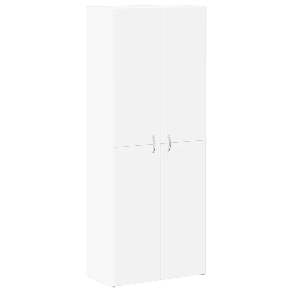 File Cabinet White 4 Compartment Engineered Wood 60W x 32D x 153H cm