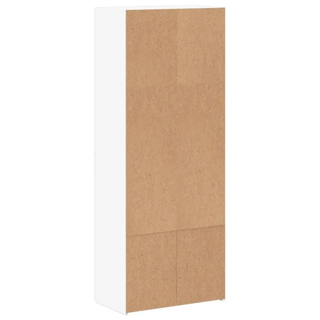 File Cabinet White 4 Compartment Engineered Wood 60W x 32D x 153H cm