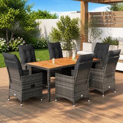 Your New Favorite 7 Piece Garden Dining Set Awaits