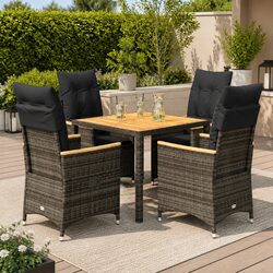 Friendly 5 Piece Grey Garden Dining Set for Your Home