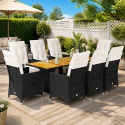 Friendly 9 Piece Garden Dining Set for Your Outdoor Enjoyment