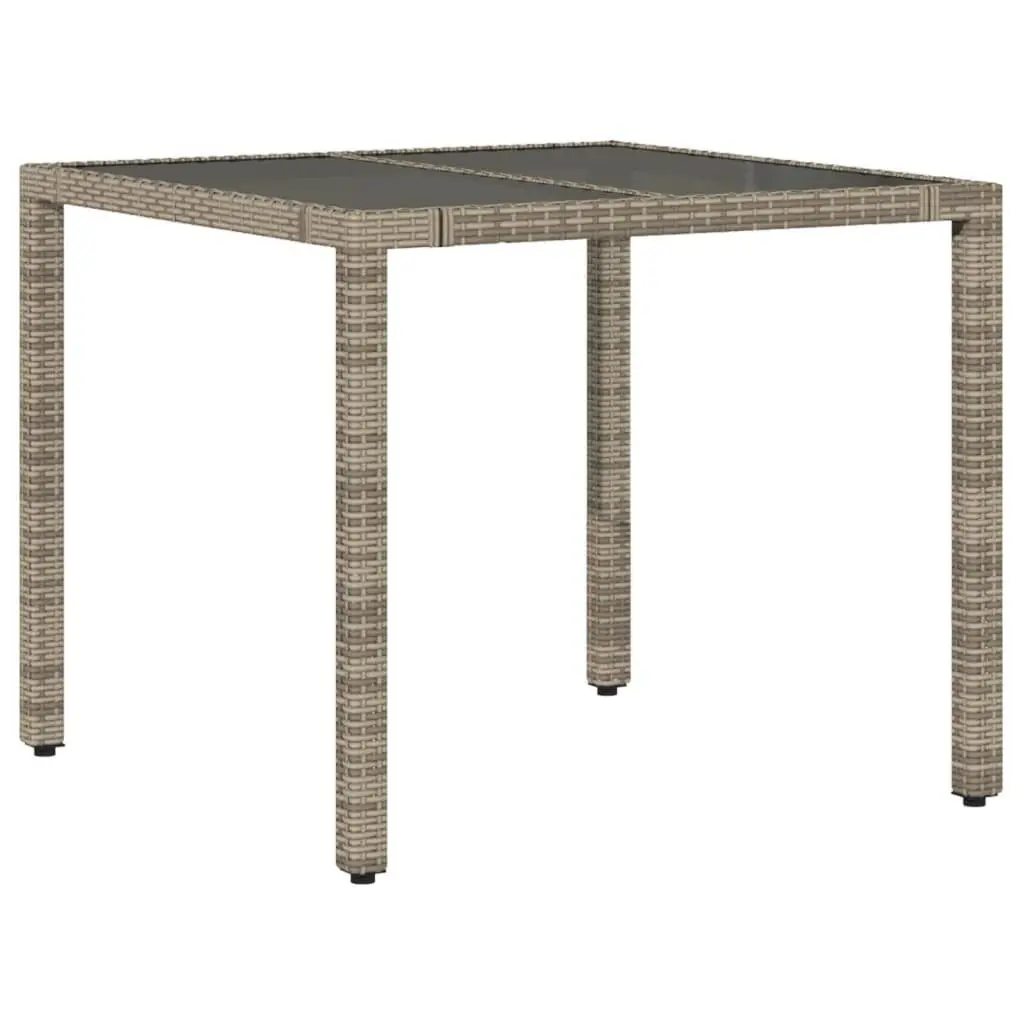 Bistro Set Adjustable Grey 3 Piece Outdoor Furniture with Cushions