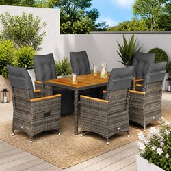 Friendly 7 Piece Garden Bistro Set for Your Comfort