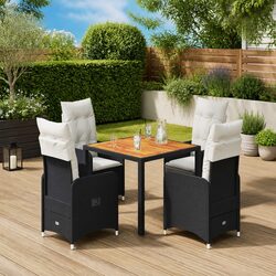 Friendly 5-Piece Garden Bistro Set with Cushions