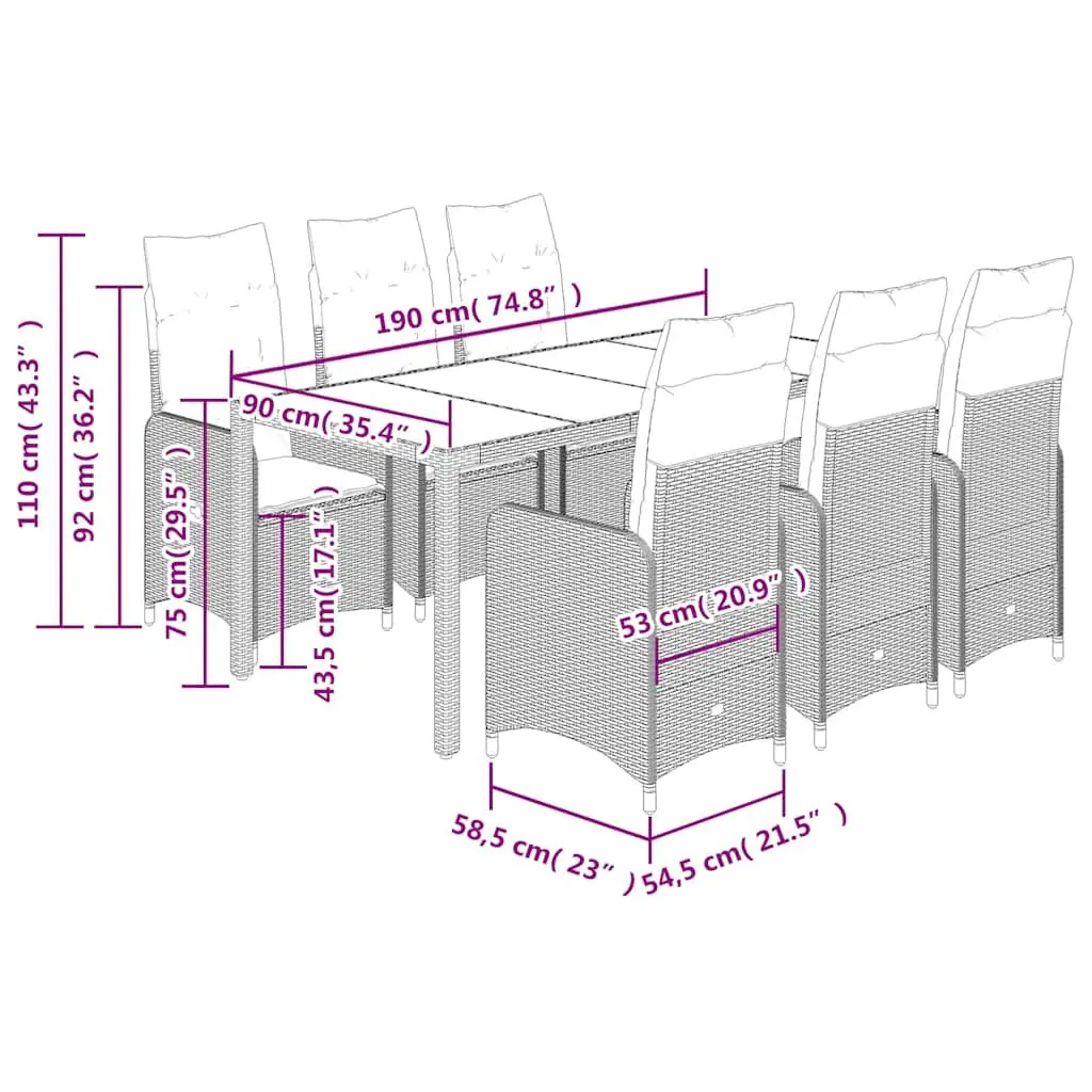 7-Piece Bistro Set for Outdoor Fun
