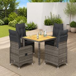 Welcome Friends with This Friendly Grey Bistro Set