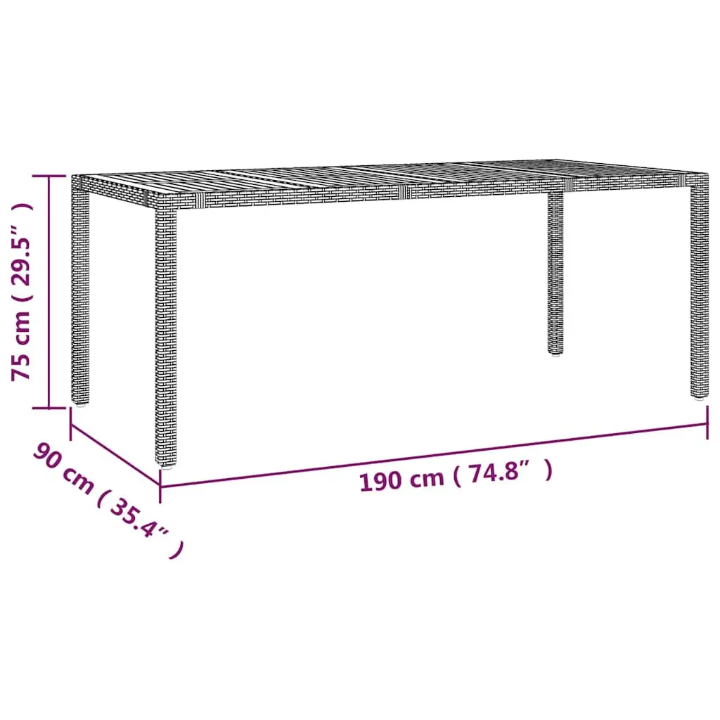 7 Piece Garden Bistro Set Outdoor Furniture Grey Poly Rattan with Cushions