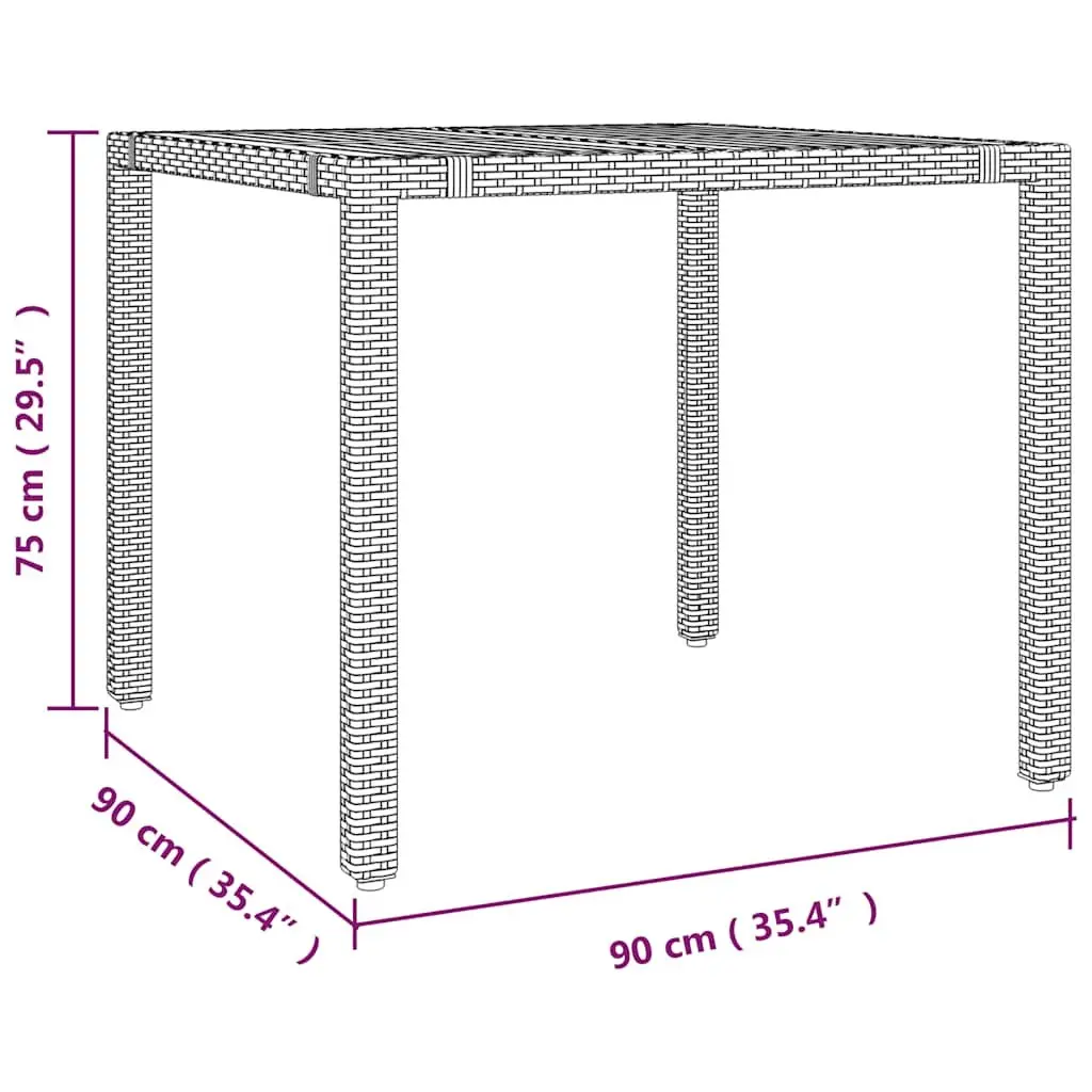 5 Piece Garden Bistro Set Outdoor Furniture Grey Poly Rattan Adjustable Chairs