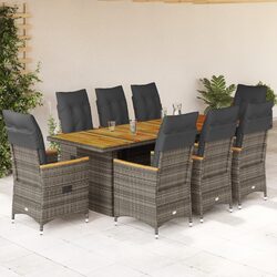 Friendly 9 Piece Bistro Set for Outdoor Fun