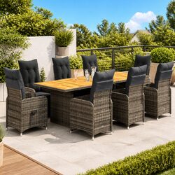 Friendly 9 Piece Bistro Set for Your Garden or Balcony