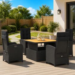 Your Outdoor Dining Companion - 5 Piece Rattan Set