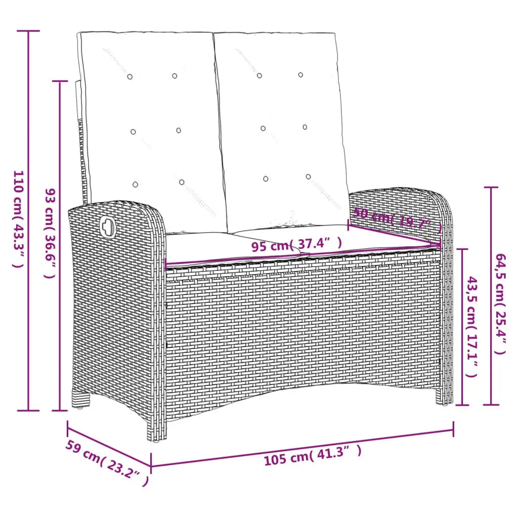 Garden Dining Set 4 Piece Outdoor Furniture with Cushions Black Poly Rattan