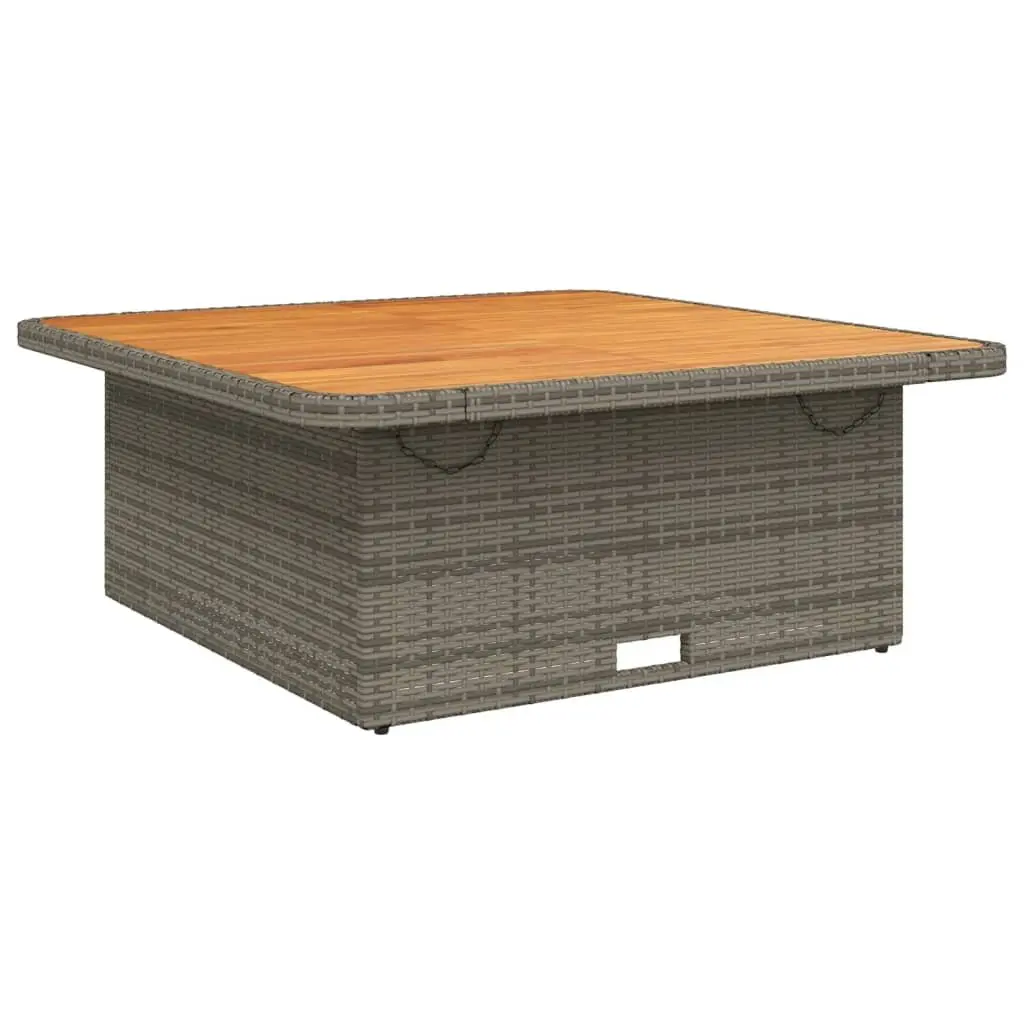 Garden Dining Set 2 Piece Outdoor Furniture Grey Poly Rattan Adjustable Cushions