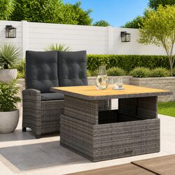 Discover the Grey Poly Rattan Garden Dining Set
