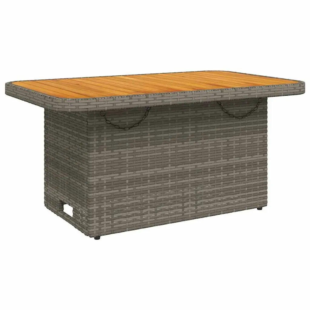 Garden Dining Set 2 Piece Outdoor Furniture with Cushions Grey Rattan Patio