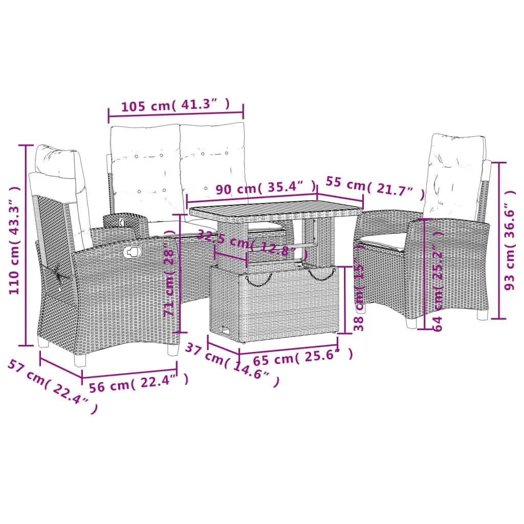 4-Piece Garden Dining Set