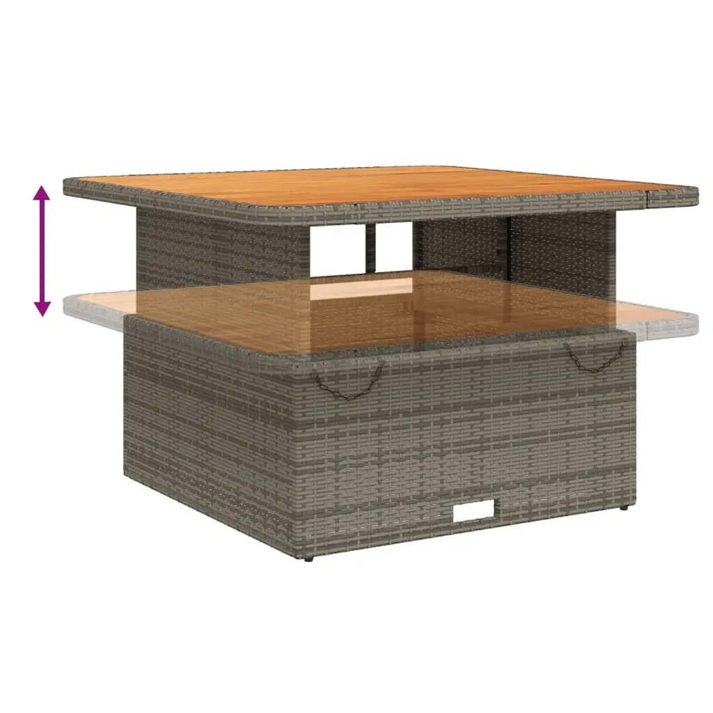 Grey Rattan Dining Set for Outdoor Enjoyment