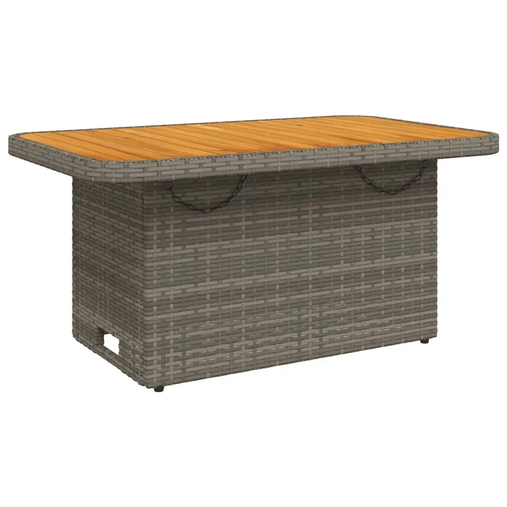 Garden Dining Set Adjustable Backrest 2 Piece Grey Poly Rattan Outdoor Furniture with Cushions
