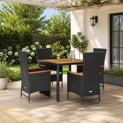 Your Perfect 5 Piece Outdoor Dining Set in Black