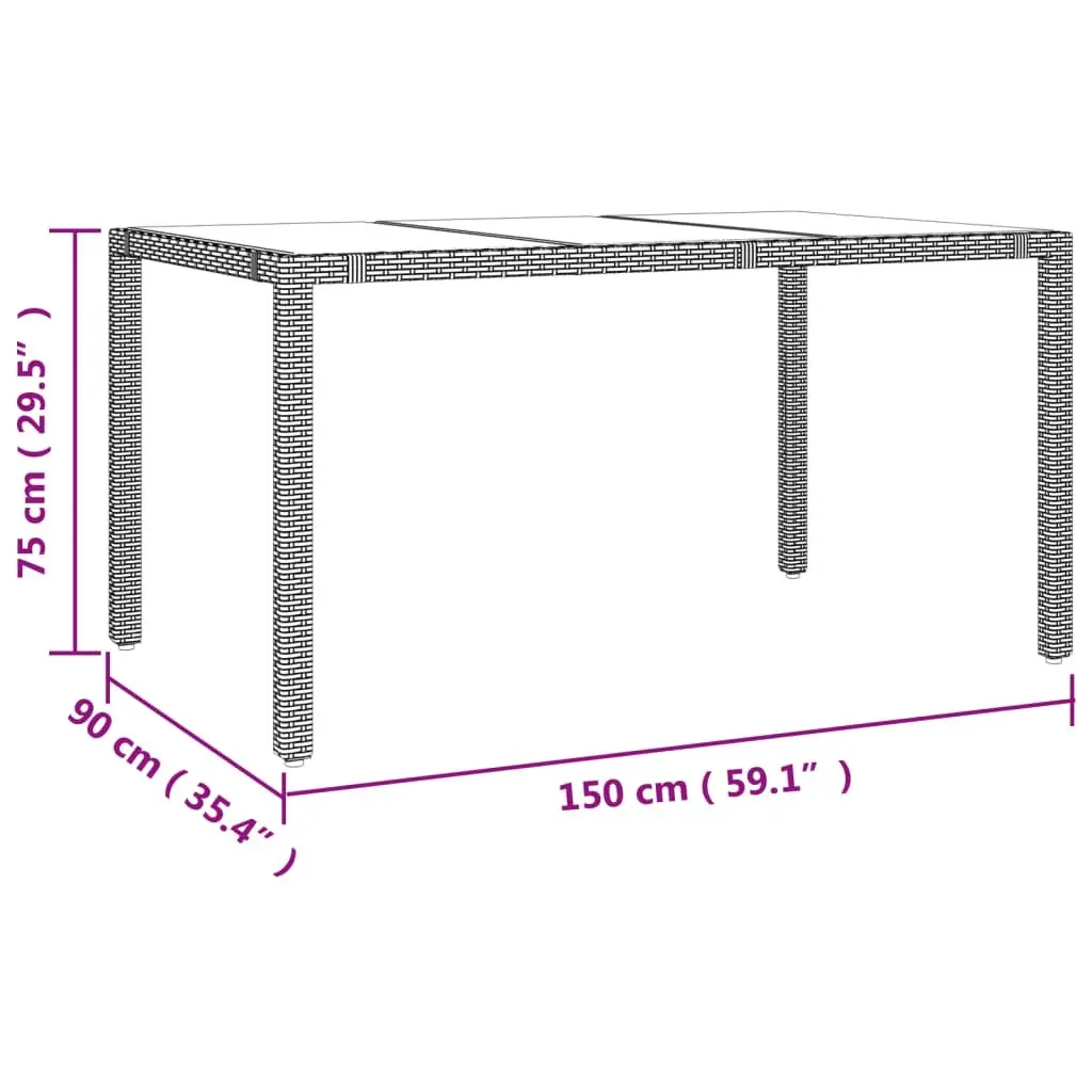 Garden Dining Set 7 Piece Outdoor Furniture Poly Rattan Chairs Table Cushions
