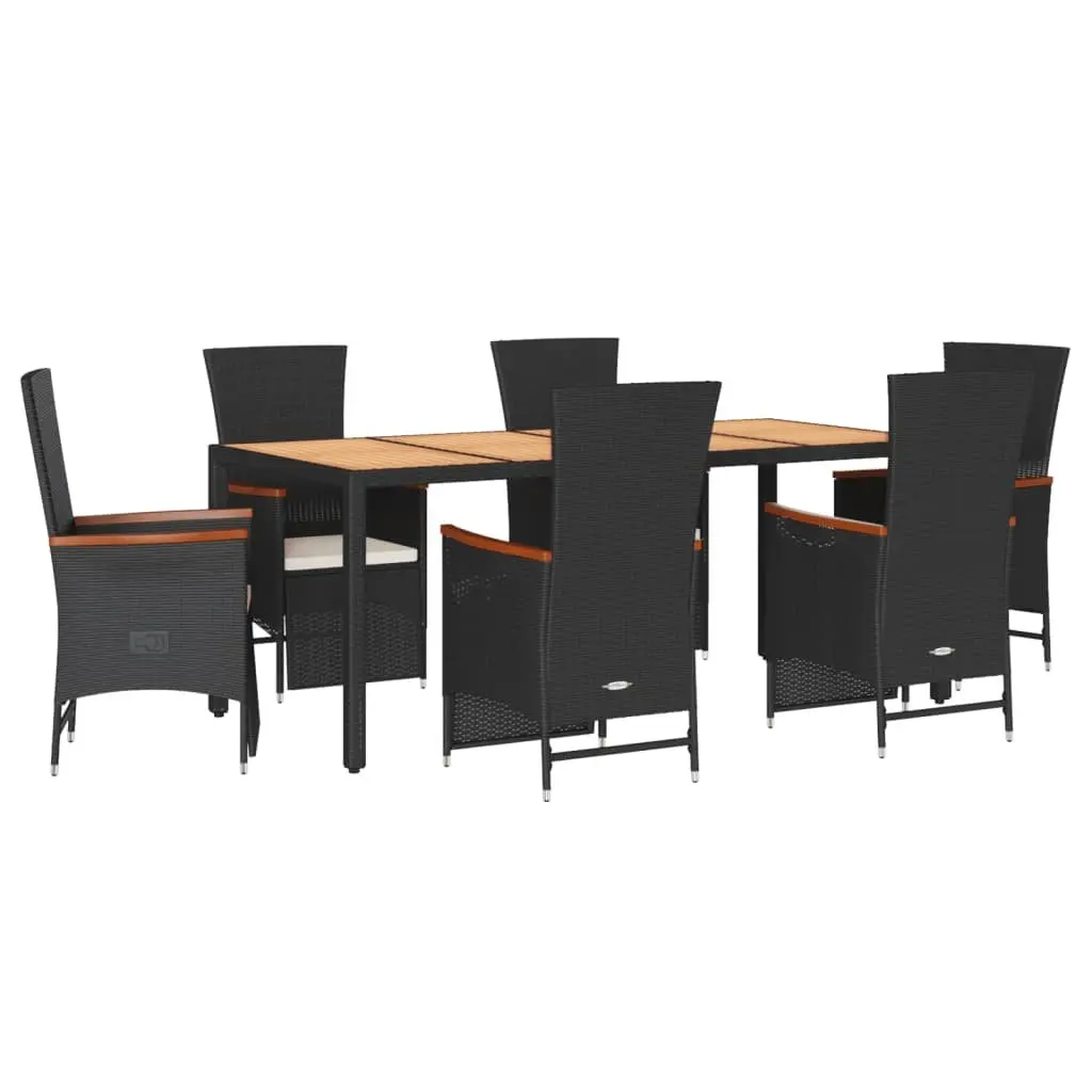 7-Piece Black Dining Set