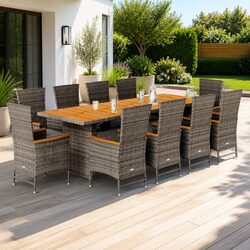 Your Ideal 11-Piece Garden Dining Set in Grey