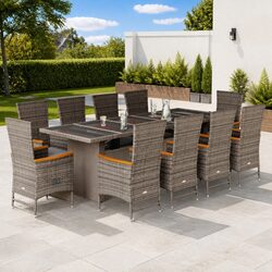 Your Perfect 11 Piece Grey Garden Dining Set Awaits