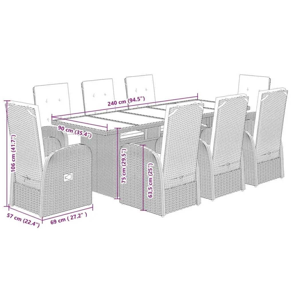 9-Piece Outdoor Dining Set