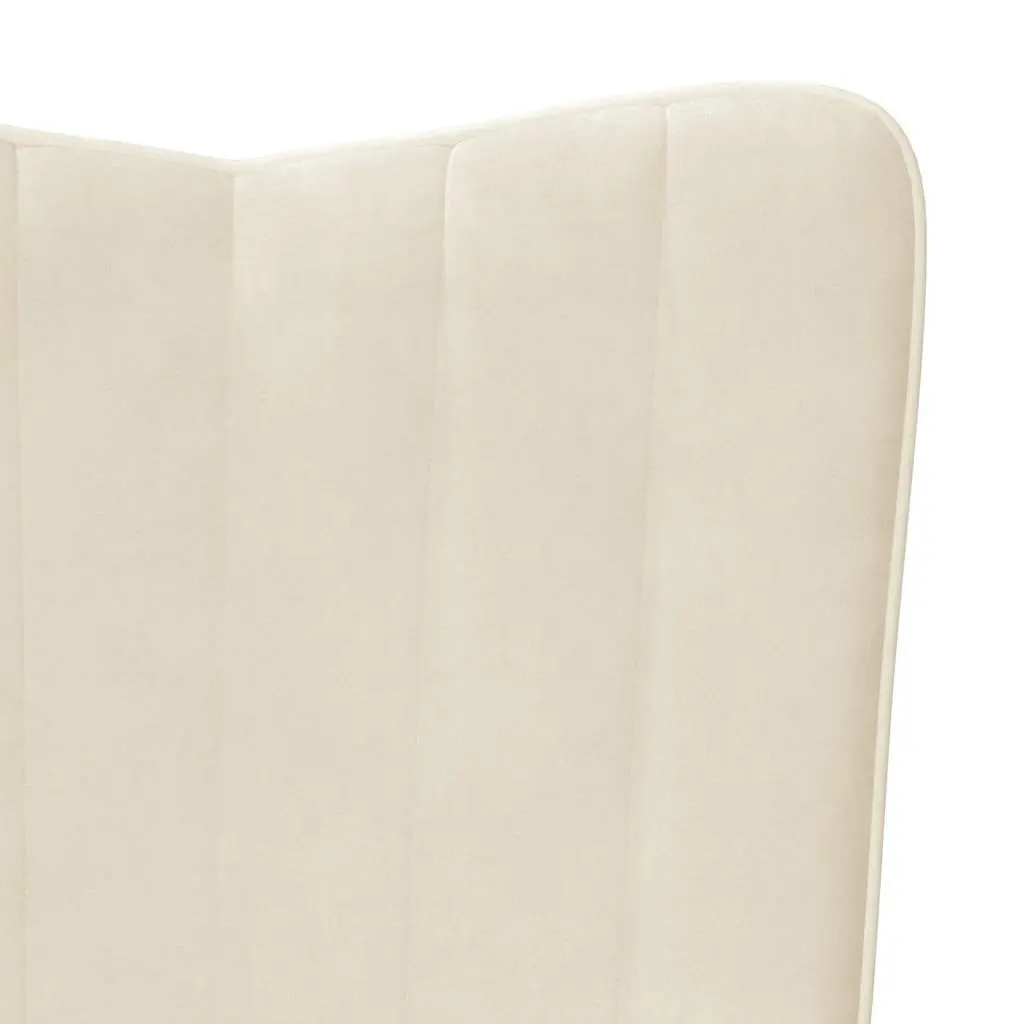 Rocking Chair in White Velvet