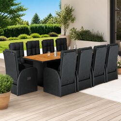 Friendly 11 Piece Garden Dining Set with Cushions