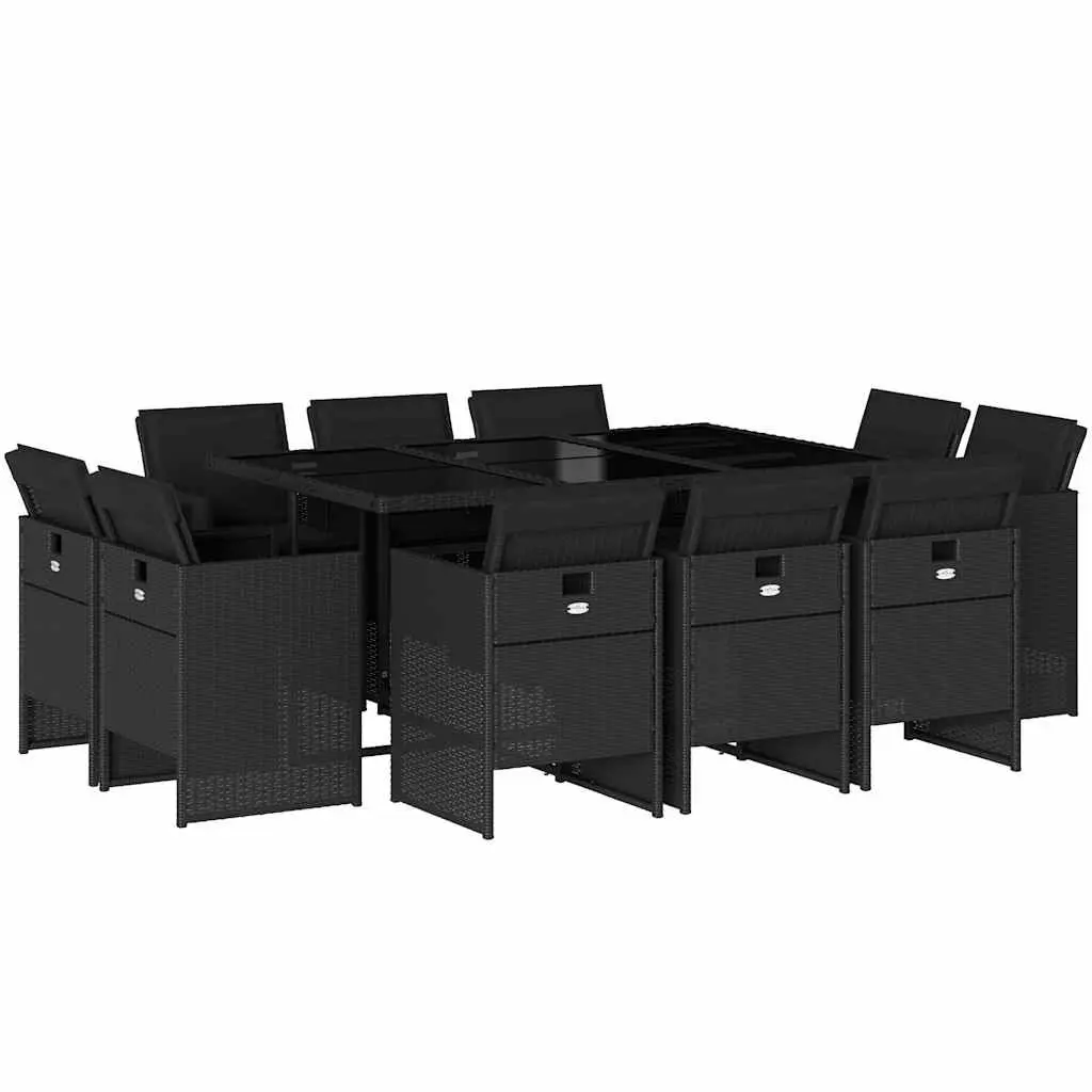 11 Piece Black Dining Set