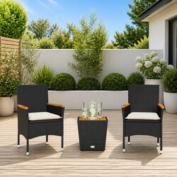 Your Ideal 3 Piece Outdoor Bistro Set in Black