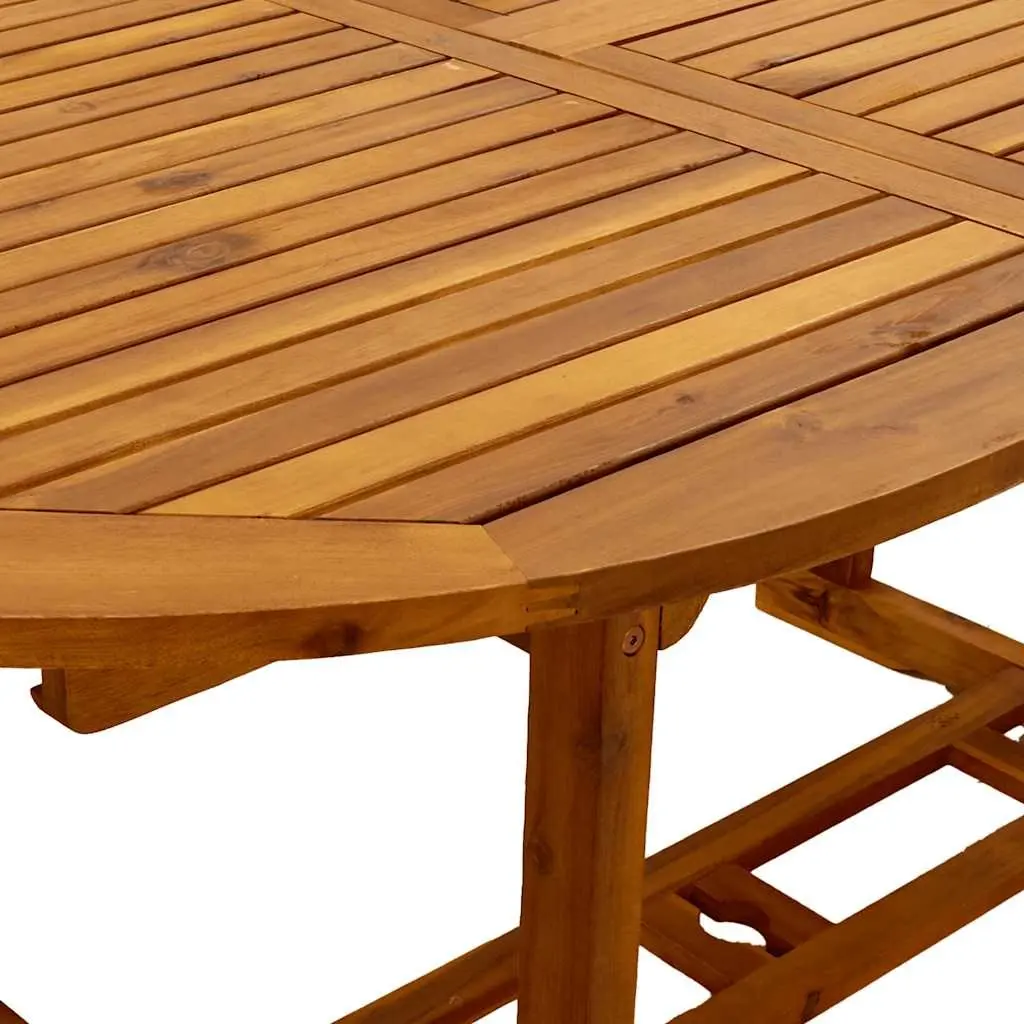 5 Piece Garden Dining Set Outdoor Furniture Acacia Wood Textilene Chairs Table