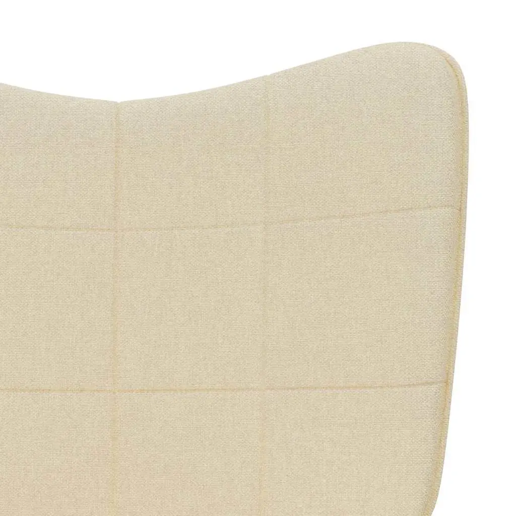 Armchair Cream Fabric Padded Foam Upholstered Modern Lounge Chair