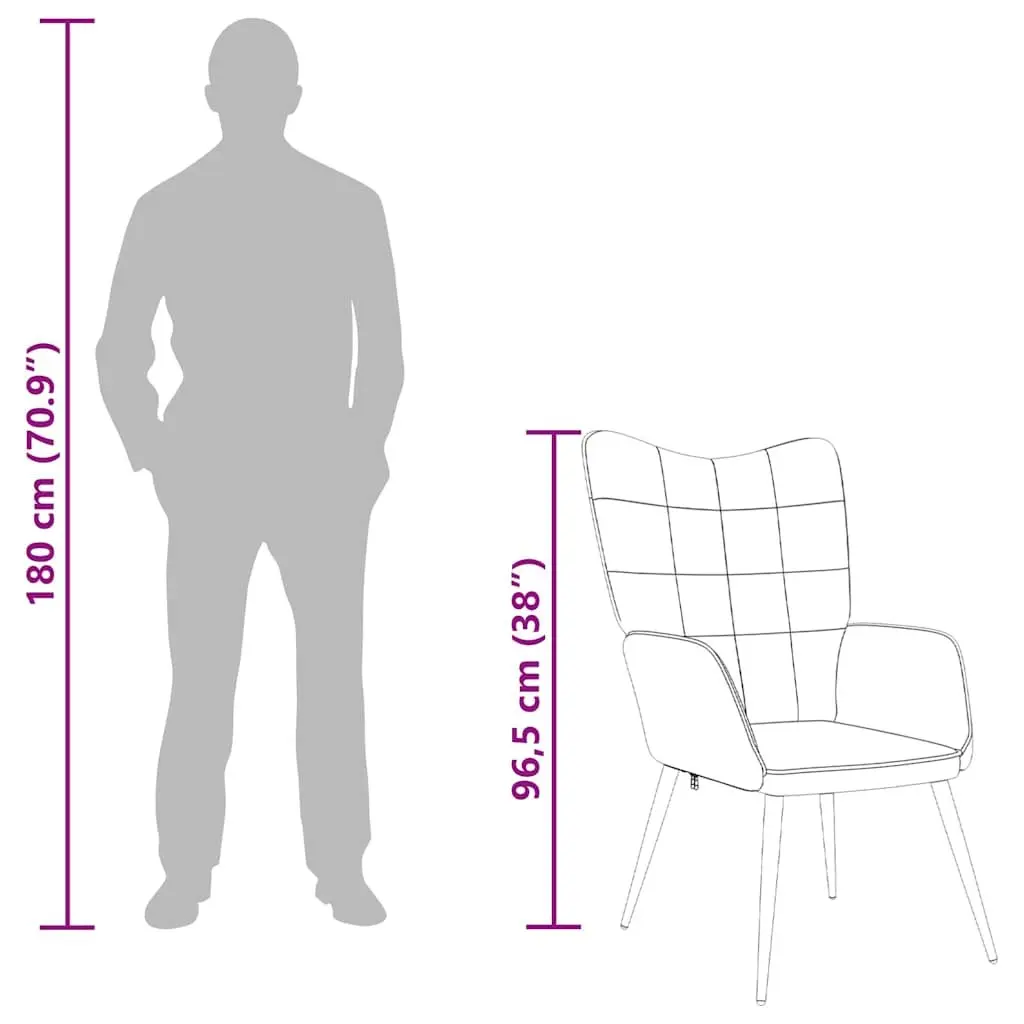 Armchair Cream Fabric Padded Foam Upholstered Modern Lounge Chair